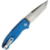 HO64123 Auto Ballista Button Lock Tumble 154CM Tanto Blade, Blue Aluminum Handle