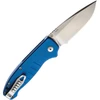 HO64133 Auto Ballista Button Lock Tumble Finish 154CM Drop Point Blade, Blue Aluminum Handle