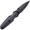 HO64232 Automatic opening. 3.88" (9.86cm) closed. 2.63" (6.68cm) black PVD coated CPM MagnaCut stainless blade. Black anodized aluminum handle with black G10 insert. Pocket clip. Bayonet style blade. Green anodized titanium accents.