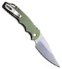 Pro-Tech TR-4 Tactical Response 4 Automatic Knife 4" MagnaMax Stonewashed Drop Point Blade, Green Solid Aluminum Handle