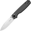 KIV3789A2 4.25" (10.8cm) closed. 3.25" (8.26cm) satin finish AEB-L stainless drop point blade. Black anodized aluminum handle. Thumb stud. Lanyard hole. Pocket clip.