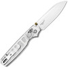 KIV3789A5 4.25" (10.8cm) closed. 3.25" (8.26cm) satin finish AEB-L stainless sheepsfoot blade. Clear acrylic handle. Thumb stud. Lanyard hole. Pocket clip.