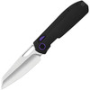 KI3699BSA1 4.25" (10.8cm) closed. 3.25" (8.26cm) satin finish hollow ground Bohler M390 stainless sheepsfoot blade. Black aluminum handle. Thumb pull. Pocket clip.