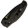 KIV348829CDA2 4.13" (10.49cm) closed. 2.95" (7.49cm) black PVD coated Nitro V steel drop point blade. Thumb stud. Pocket clip. Richlite handle.