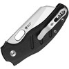 KIV348829BSA2 4.13" (10.49cm) closed. 2.95" (7.49cm) satin finish Nitro V steel sheepsfoot blade. Black micarta handle. Thumb pull. Pocket clip.