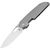 KI3637A1 4.5" (11.43cm) closed. 3.25" (8.26cm) stonewash finish S35VN stainless blade. Gray textured titanium handle. Thumb pull. Pocket clip. Extended tang. Black nylon pouch.
