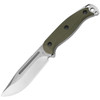 KI1082A2 9.13" (23.19cm) overall. 4.38" (11.13cm) satin finish AEB-L stainless clip point blade. OD green textured G10 handle. Full, extended tang. Lanyard hole. Black Kydex belt sheath.