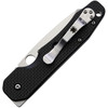 SC240CFP 4.5" (11.43cm) closed. 3.5" (8.89cm) satin finish CPM S30V stainless blade. Carbon fiber over G10 handle. Lanyard hole. Pocket clip. Thumb pull.