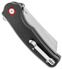 J1904BKF 4.75" (12.07cm) closed. 3.75" (9.53cm) stonewash finish premium steel blade. Black textured G10 handle. Extended tang. Lanyard hole. Pocket clip.