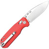 J1954RE 4" (10.16cm) closed. 3" (7.62cm) stonewash finish AR-RPM9 stainless drop point blade. Red G10 handle. Thumb stud. Lanyard hole. Pocket clip.
