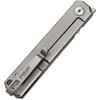 DTK4193TG 4" (10.16cm) closed. 3.13" (7.95cm) satin finish D2 tool steel drop point blade. Gray titanium handle. Thumb stud. Lanyard hole. Pocket clip.