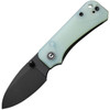 CIVC19068S8 3.13" (7.95cm) closed. 2.25" (5.72cm) black stonewash finish Nitro V steel blade. Jade G10 handle. Lanyard hole. Pocket clip. Thumb stud. Black nylon zippered storage case.