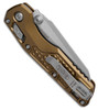 MCT210M10FRTA 4.25" (10.8cm) closed. 3.25" (8.26cm) stonewash finish Bohler M390MK stainless sheepsfoot blade. Tan frag pattern aluminum handle. Pocket clip. Lanyard hole. Thumb stud.