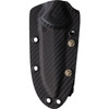 MCT113M1DLCCFS 8.17" (20.75cm) overall. 3.75" (9.53cm) black DLC coated premium steel blade. Carbon fiber handle. Full, extended tang. Lanyard hole. Black Kydex belt sheath.