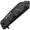 H2136AMGCF 4.5" (11.43cm) closed. 3" (7.62cm) black DLC coated CPM MagnaCut stainless Wharncliffe blade. Glow carbon fiber handle. Extended tang. Pocket clip.