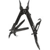G1892 4.75" closed. 6.63" overall. Tools include: Pry bar l Bottle opener l Awl l File. Weight: 9.5oz. One-hand opening strap cutter I Spring-loaded needle nose pliers with x-channel rail system I Rotatable carbide wire cutters and strippers I 2.5" partially serrated blade; Magnetic 3.2" center axis but driver I Magnetic flathead and Phillips bits. Bit set. Desert tan Berry compliant belt sheath.