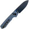 VOSA4903 4.38" (11.13cm) closed. 3.25" (8.26cm) blue Cerakote finish Nitro V steel drop point blade. Blue G10 handle. Thumb stud. Pocket clip. Lanyard hole. Blue aluminum backspacer. Black nylon zippered storage case.
