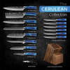 "Cerulean" 16-Piece Complete Japanese Chef Knife Block Set