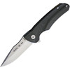 BU840GRS 4.38" closed. 3.13" stonewash finish 420HC stainless drop point blade. Black and green glass filled nylon handle. Extended tang. Pocket clip.