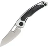 MAXMM522D 4.38" (11.13cm) closed. 3.38" (8.59cm) stonewash finish 14C28N Sandvik stainless sheepsfoot blade. White G10 handle with Shredded carbon fiber inlay. Thumb pull. Lanyard hole. Pocket clip. Blue aluminum backspacer. Black nylon zippered storage case.