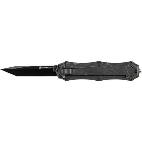 S&W - OTF Assist, Finger Actuator, Black Tanto Blade AUS-8 Steel