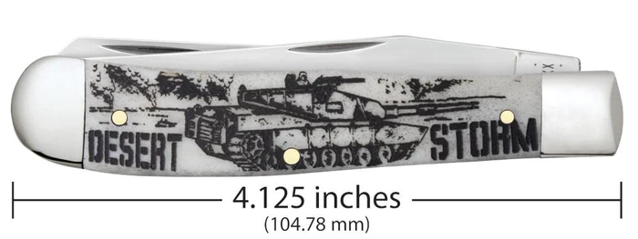 War Series Desert Storm Embellished Smooth Natural Bone Trapper