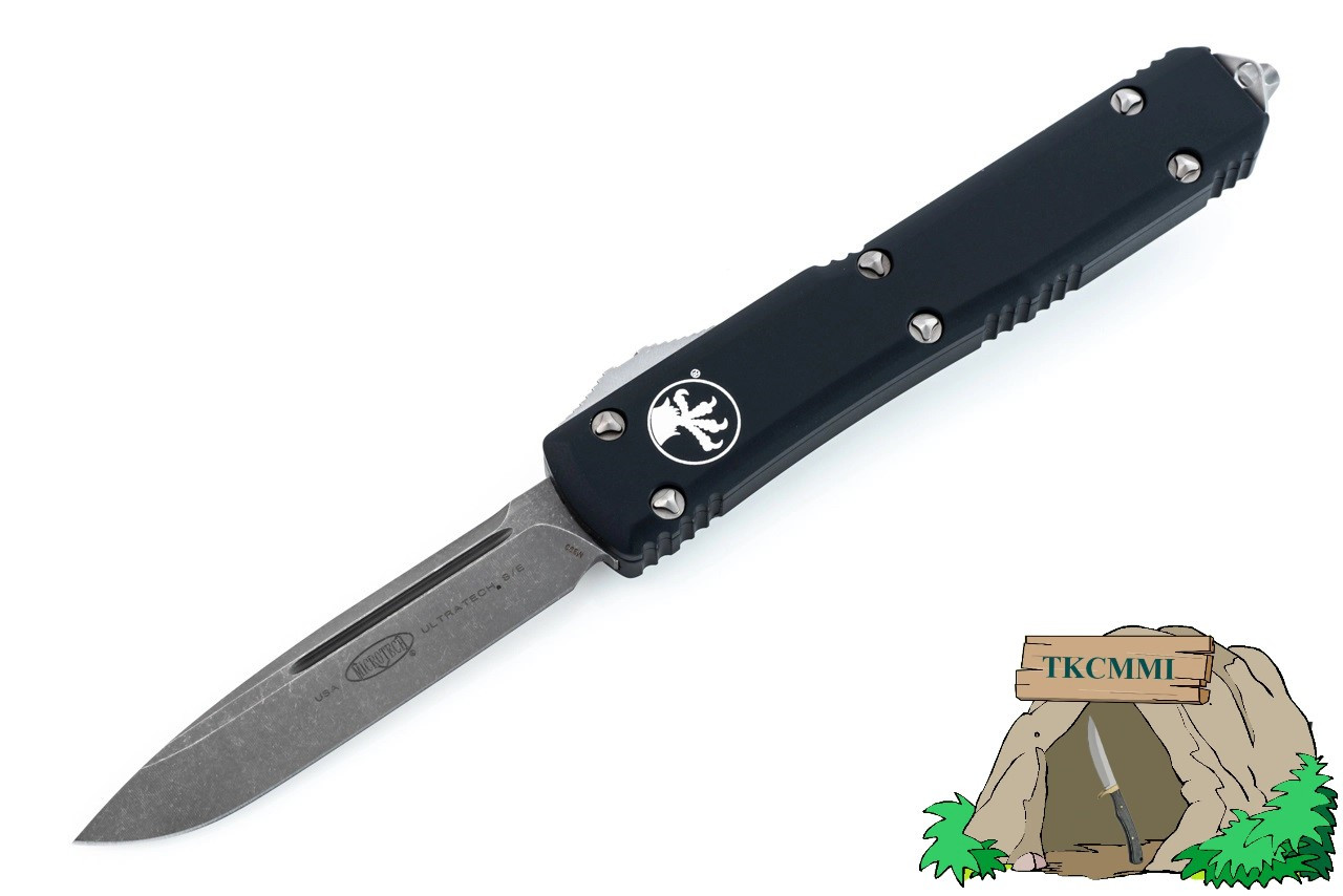 Microtech - 121-10AP Ultratech S/E - Black Handle - Apocalyptic Blade