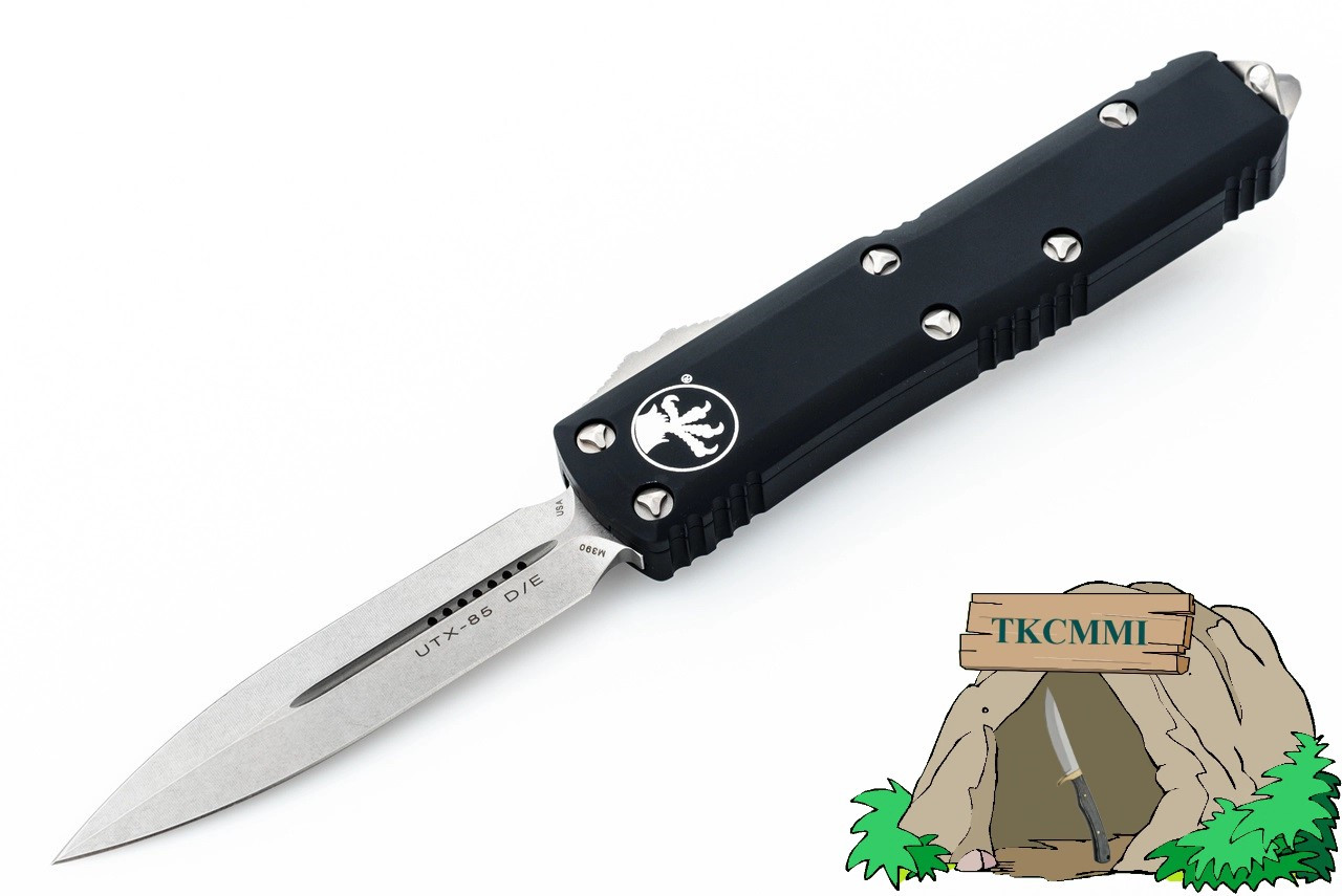 Microtech - 232-10 UTX-85 D/E - BLK Handle - Contoured - SW Blade