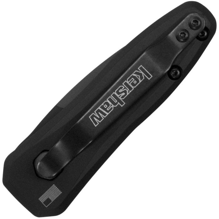 KS7500BLK Auto Launch 4 Button Lock black Cerakote finish CPM-154 stainless spear point blade. Black anodized aluminum handle