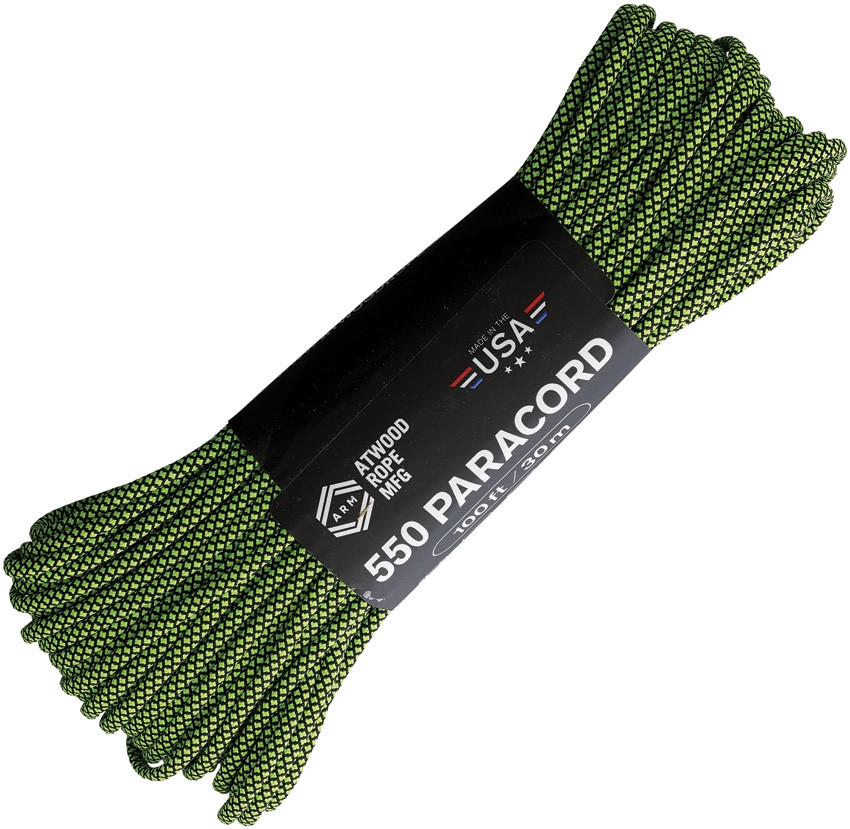 Atwood Rope MFG - Parachute Cord Diamond Blk/Grn