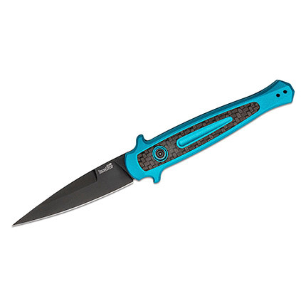 Launch 8 Stiletto Automatic Knife Teal/CF