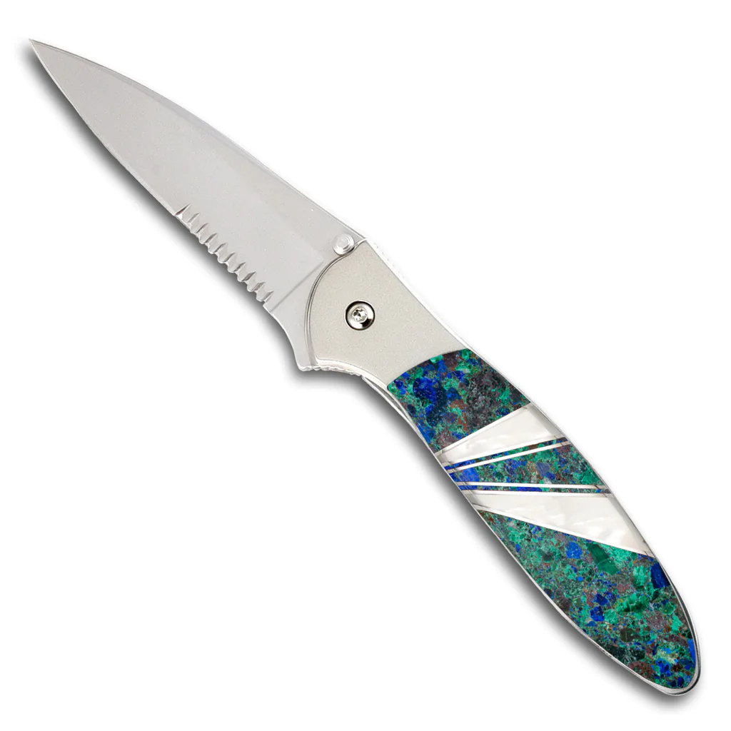 Kershaw Leek Azurite & MOP