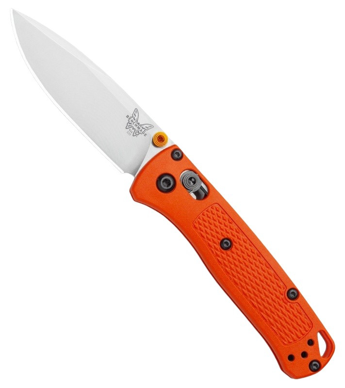 533 Mini Bugout Satin CPM-S30V Drop Point Blade / Orange Grivory Handle
