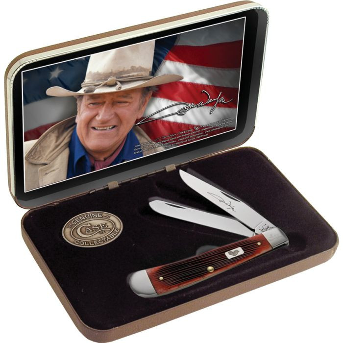 John Wayne Gift Set Barnboard Jig Dark Red Bone Trapper