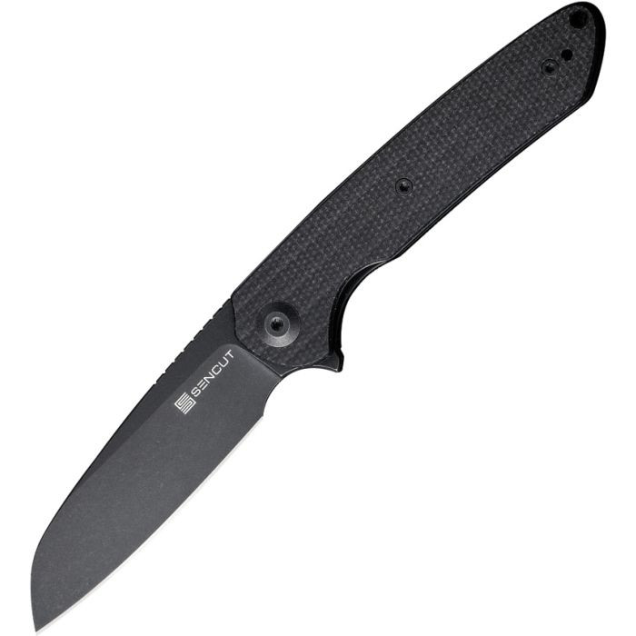 SENCUT Kyril Flipper Knife Black Micarta Handle