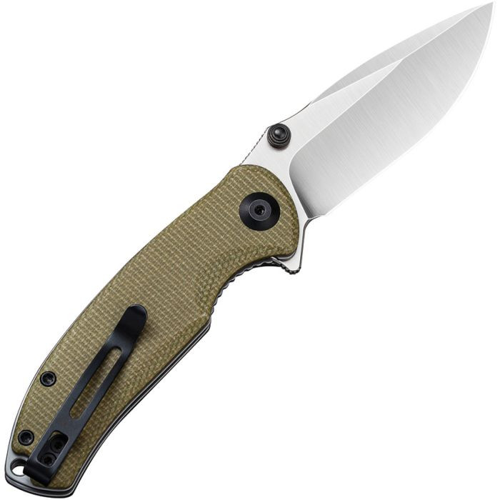 Pintail Flipper And Thumb Stud Knife Green Micarta Handle
