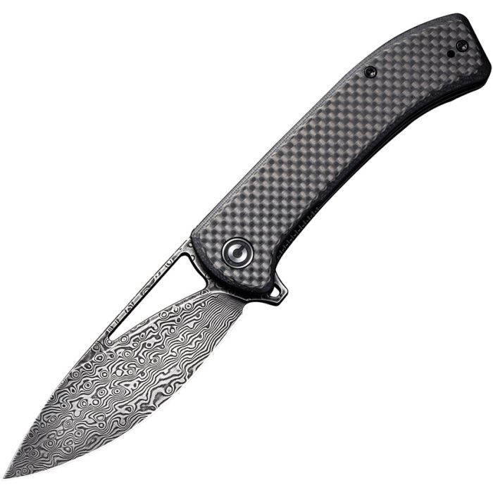 Riffle Flipper Knife Carbon Fiber Overlay On G10 Handle