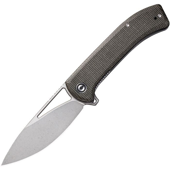 Riffle Flipper Knife Dark Green Micarta Handle