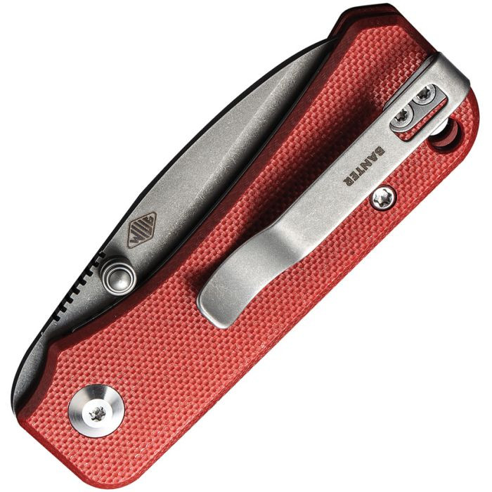 Baby Banter Thumb Stud Knife Burgundy G10 Handle