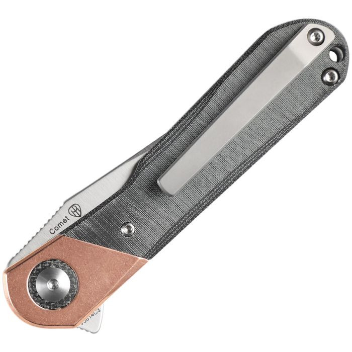 Comet Liner Lock Knife Copper & Micarta Black