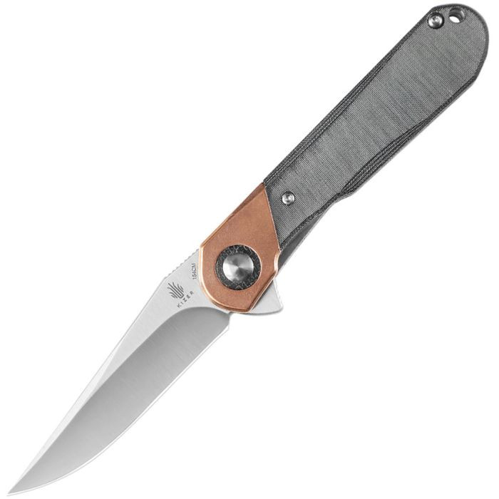 Comet Liner Lock Knife Copper & Micarta Black