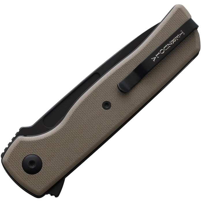 Tactical ATCF Lite Liner Lock Knife Tan G-10/3" Black