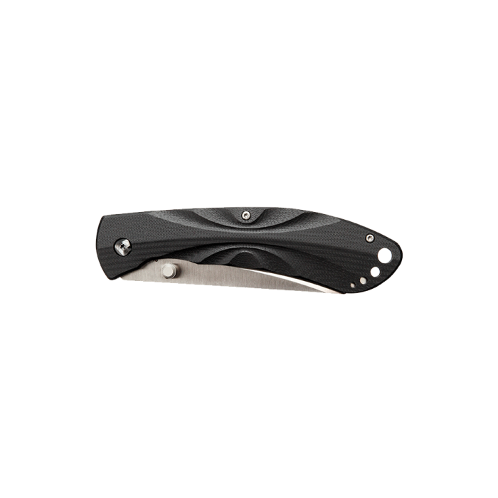 BRIMSTONE FOLDER KNIFE (BLACK ON SATIN)