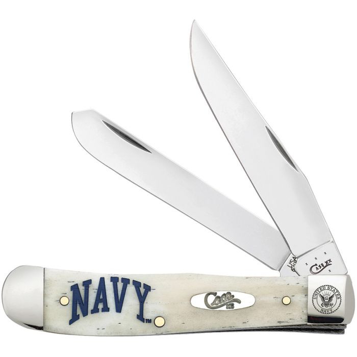 Navy Smooth White Bone