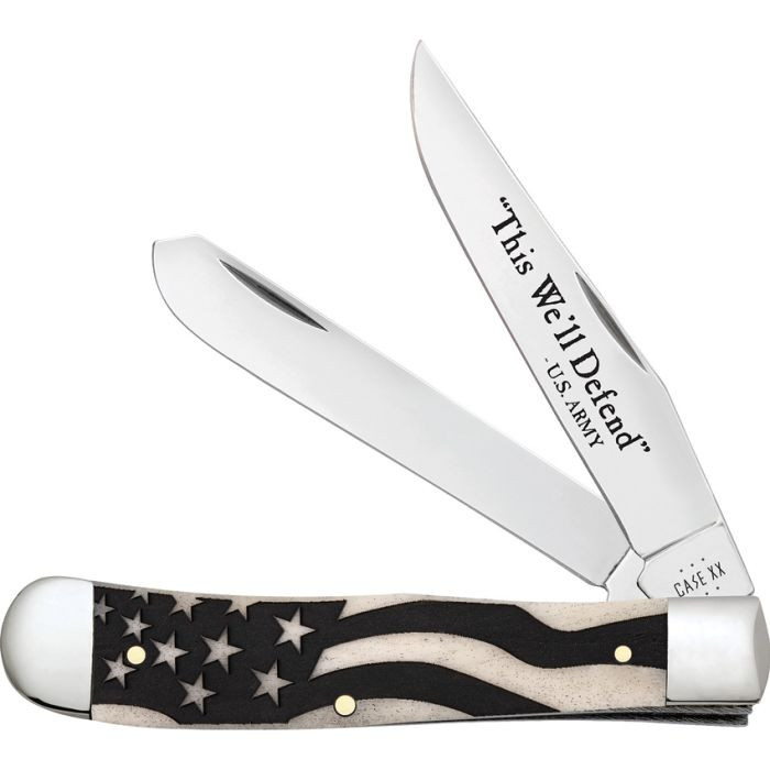 U.S. Army Embellished Smooth Natural Bone Trapper