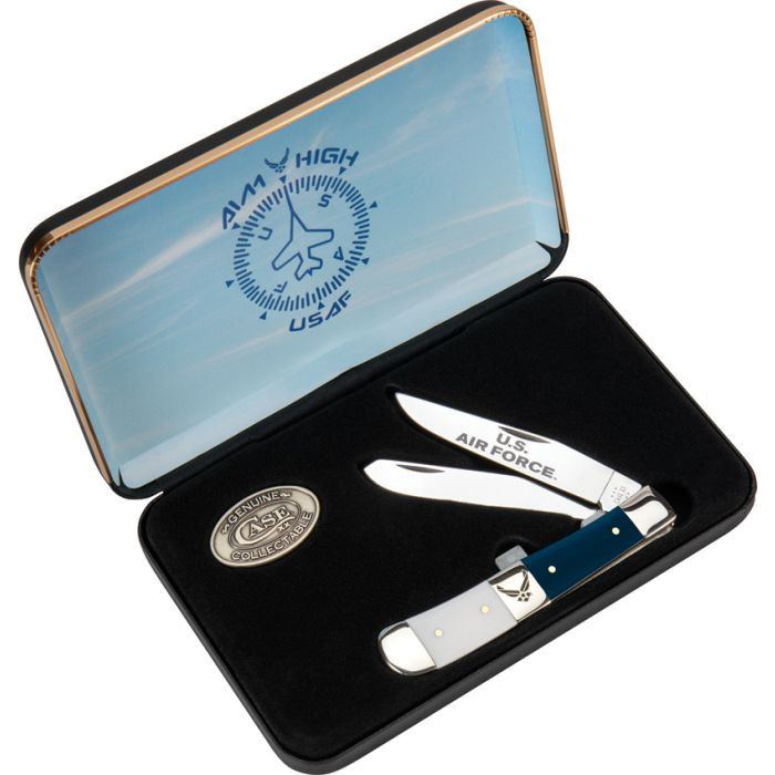U.S. Air Force™ Smooth White/Blue Synthetic Trapper Gift Set