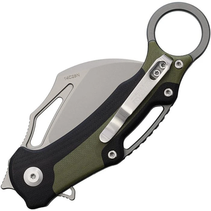 Button Lock Karambit Black/Green