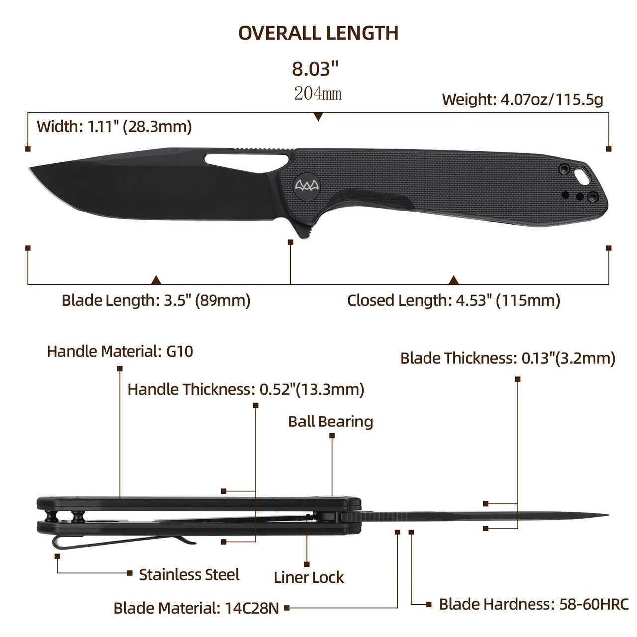 Ragnar Linerlock Black / Black