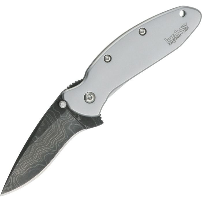 KS1620DAM Scallion Framelock A/O Bead Blast / Damascus
