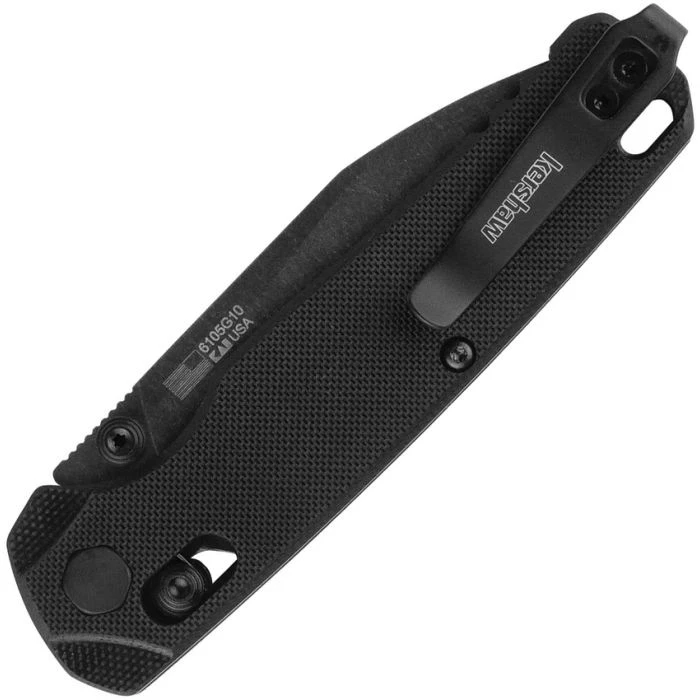 KS6105G10 Bel Air DuraLock BlackWash finish CPM MagnaCut stainless blade. Black G10 handle